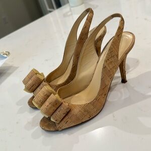 Kate Spade Cork Bow Heels